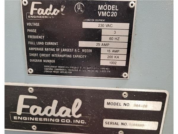 Fadal #VMC20, vertical machining center, 40" X, 20" Y, VR-65 4-Axis rotary table, 1992 - Image 5