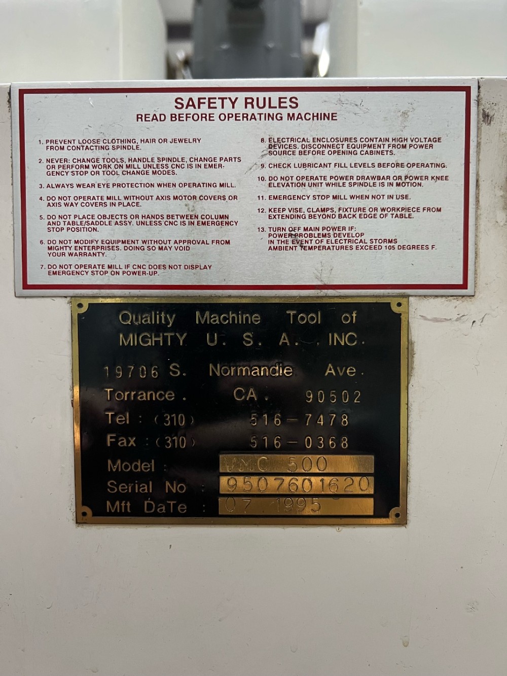 Mighty Viper #VMC-520, CNC vertical machining center, Mitshubishi