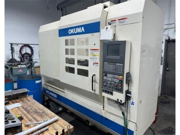 Okuma #MC-V4020, vertical machining center, 40" X, 20" Y, 10000 RPM, #40, 20 HP, OSP-U100M, chip conveyor - Image 1