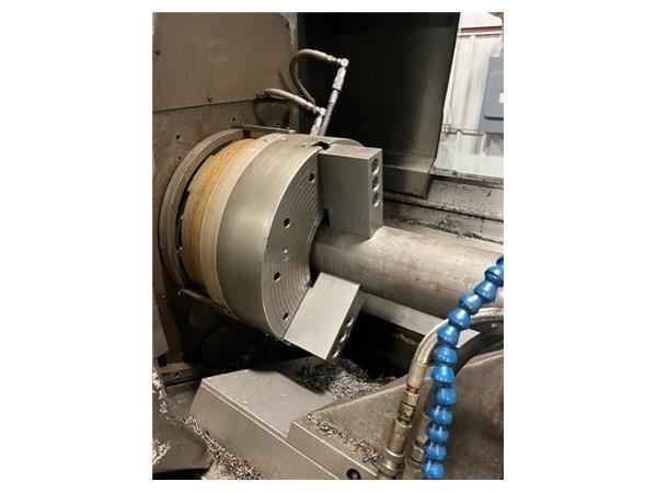 30" Heinemann #DN-400, hollow spindle CNC lathe, 12" hole, 100 HP, air chuck, tool holder rail w/ATC, Fanuc - Image 4