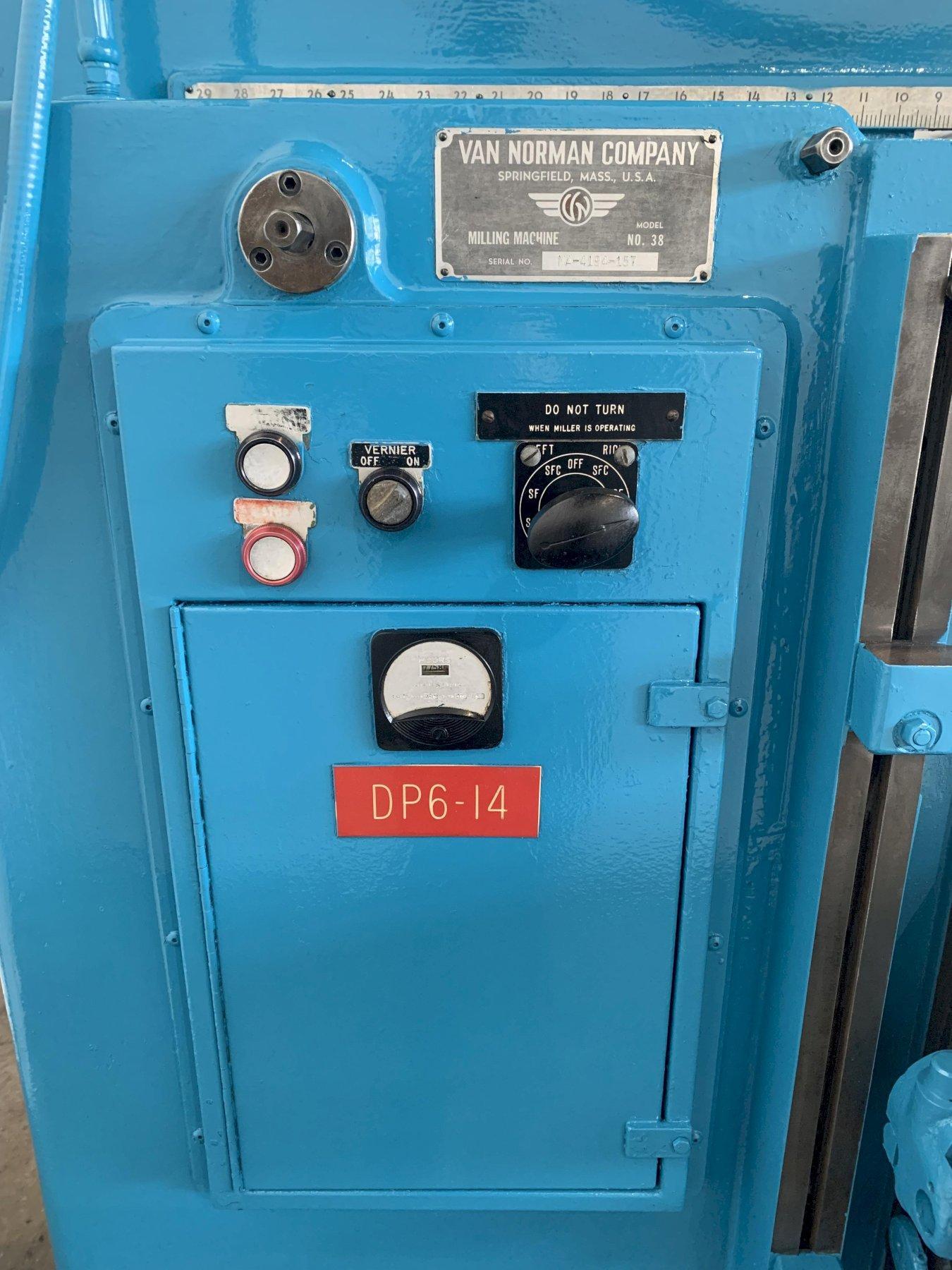 Van-Norman, Vertical Universal Milling Machine, 14" x64" table, 50-taper, 50-2000 RPM - Image 9