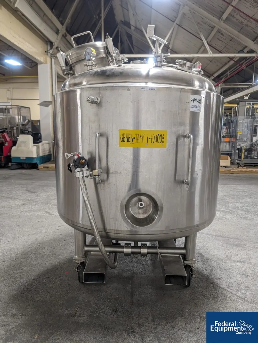 317 gallon Precision Stainless Reactor, Hastelloy C276, 52" dia x 33" straight side, 45 psi @ 350°F - Image 4