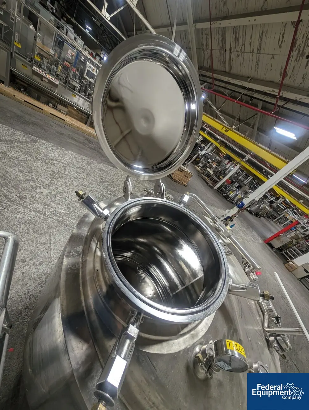 317 gallon Precision Stainless Reactor, Hastelloy C276, 52" dia x 33" straight side, 45 psi @ 350°F - Image 8