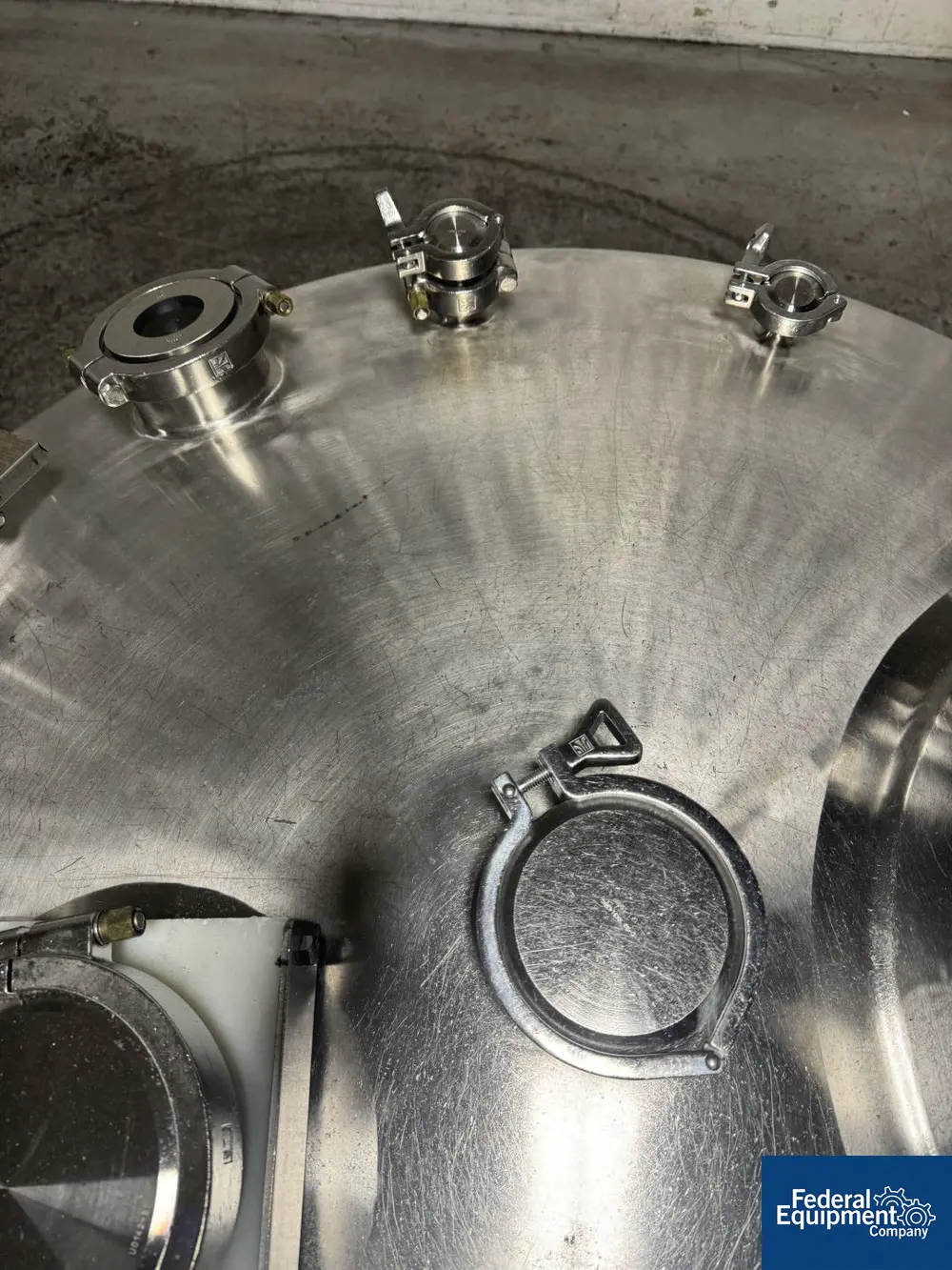 317 gallon Precision Stainless Reactor, 316L Stainless Steel, dish top and bottom, 45 psi, jacketed 100 psi @ - Image 7