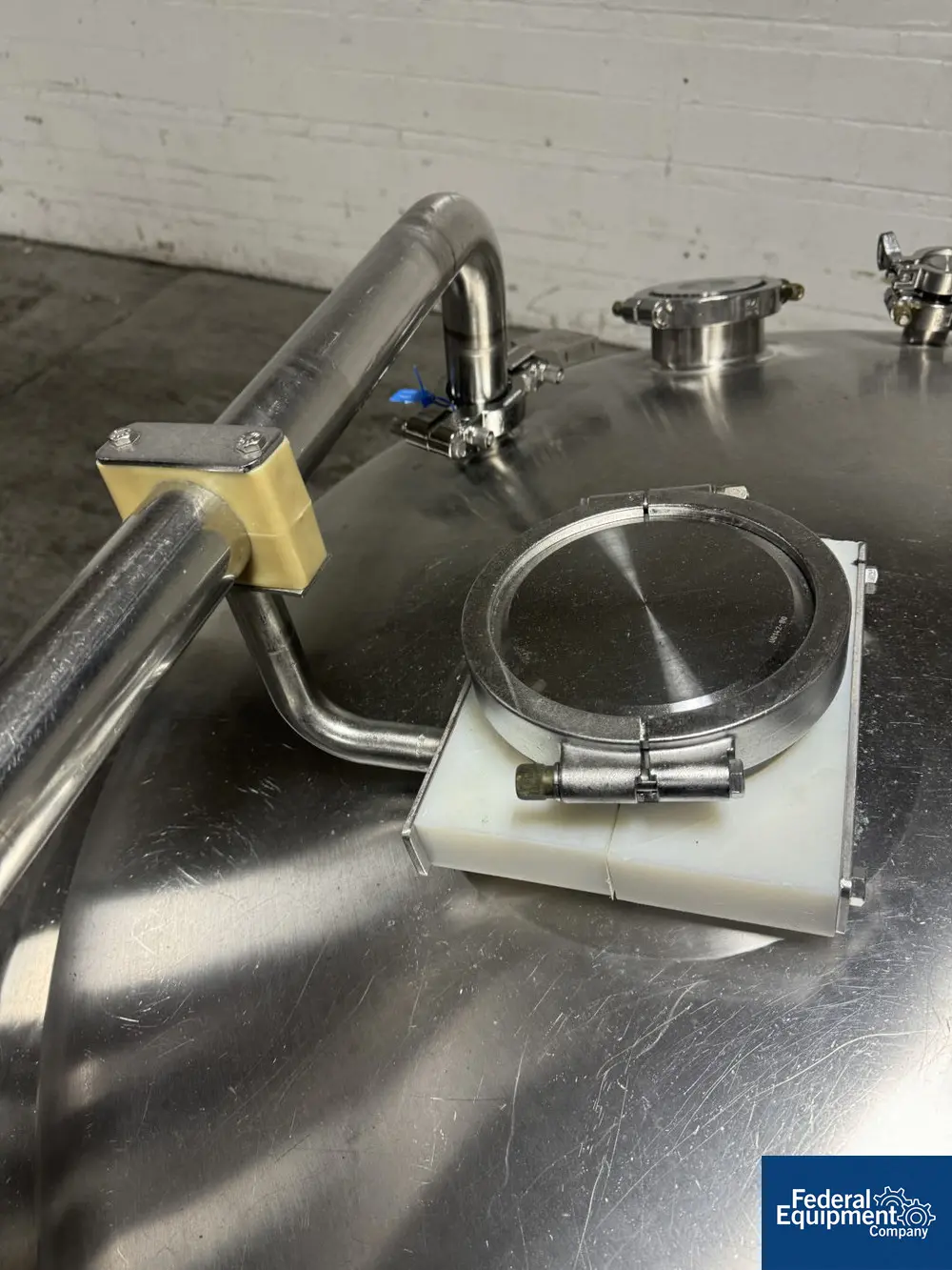317 gallon Precision Stainless Reactor, 316L Stainless Steel, dish top and bottom, 45 psi, jacketed 100 psi @ - Image 8