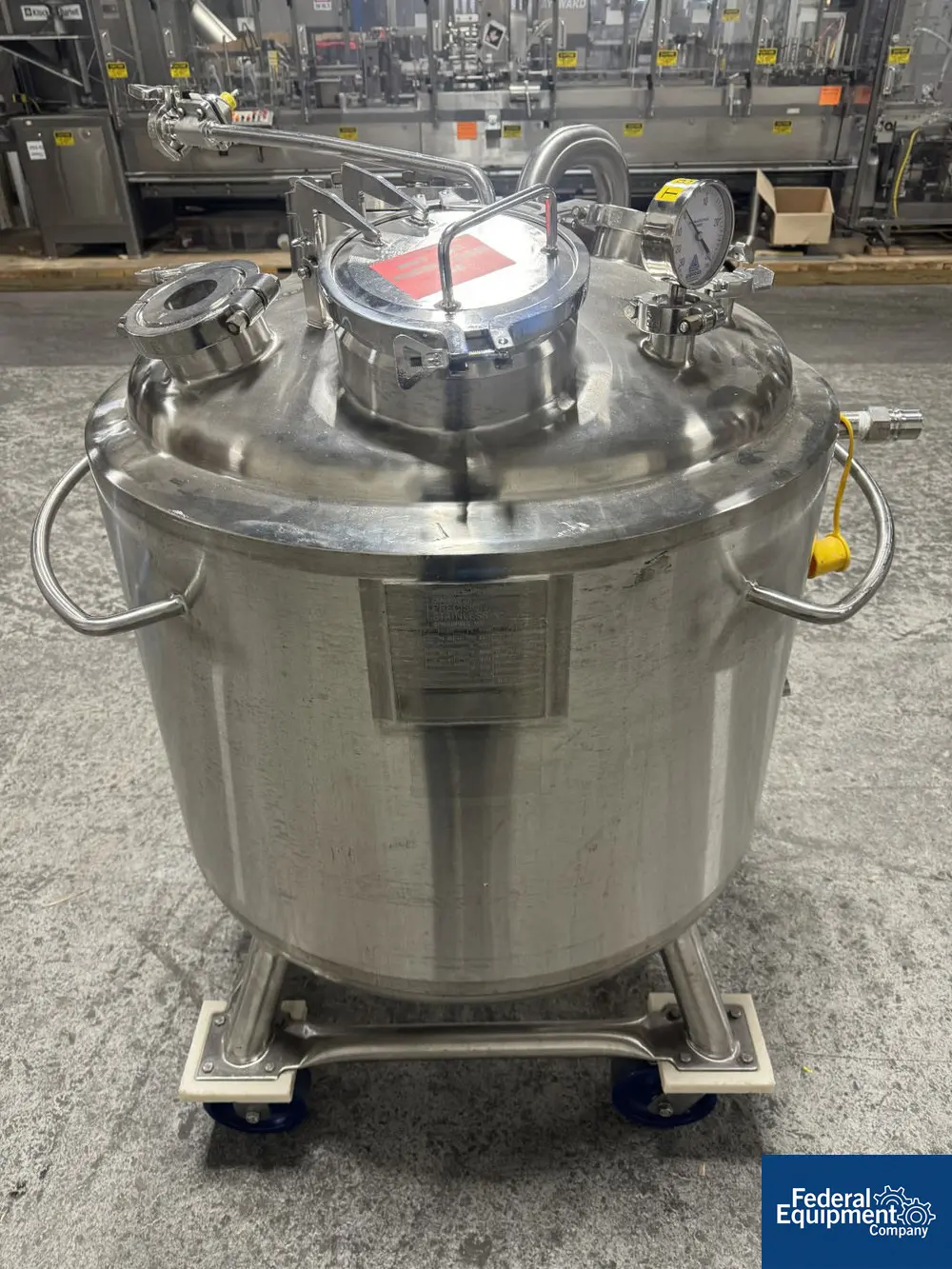 79 gallon Precision Stainless Reactor, 316L Stainless Steel, 30" diameter x 20" straight side, dish top & - Image 4