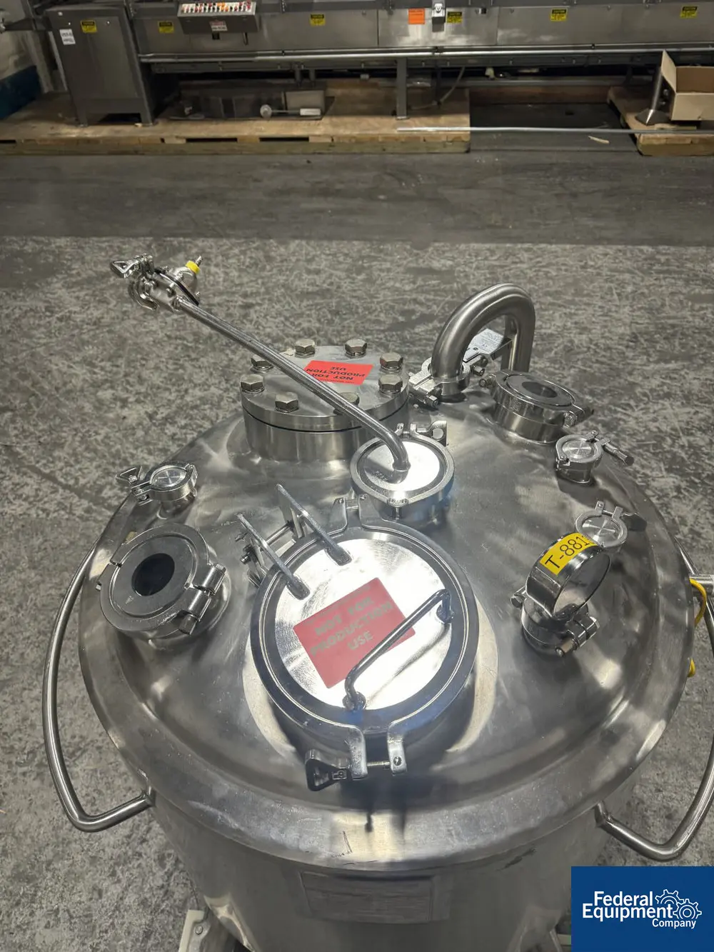 79 gallon Precision Stainless Reactor, 316L Stainless Steel, 30" diameter x 20" straight side, dish top & - Image 6
