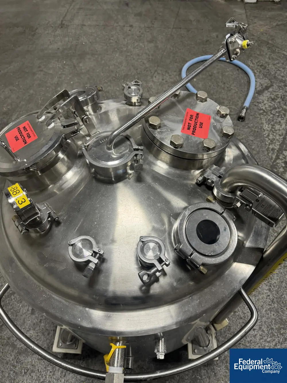 79 gallon Precision Stainless Reactor, 316L Stainless Steel, 30" diameter x 20" straight side, dish top & - Image 7