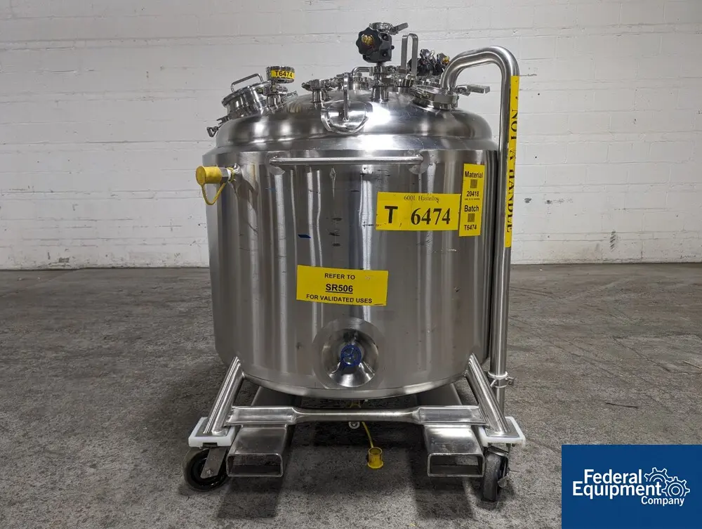 158 gallon DCI Reactor, Hastelloy C22, 38" diameter x 27" straight side, dish top & bottom, 45 psi @ 350°F - Image 1