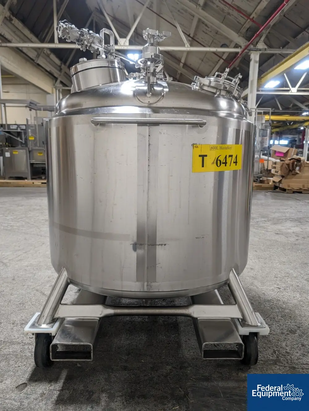 158 gallon DCI Reactor, Hastelloy C22, 38" diameter x 27" straight side, dish top & bottom, 45 psi @ 350°F - Image 5