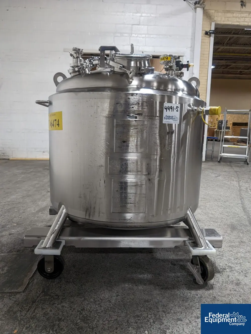 158 gallon DCI Reactor, Hastelloy C22, 38" diameter x 27" straight side, dish top & bottom, 45 psi @ 350°F - Image 6