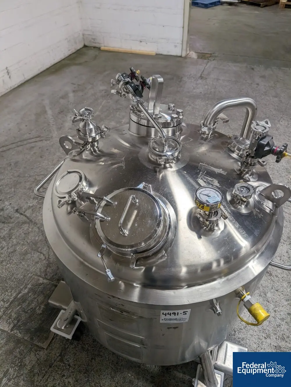 158 gallon DCI Reactor, Hastelloy C22, 38" diameter x 27" straight side, dish top & bottom, 45 psi @ 350°F - Image 7