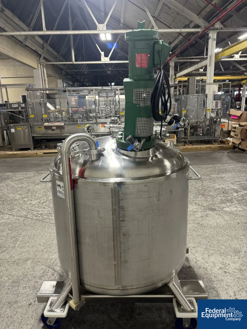 158 gallon Precision Stainless Reactor, 316L Stainless Steel, 38" diameter x 26" straight side, dish top & - Image 5