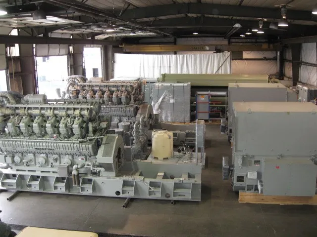 4200 KW Waukesha #12V-AT27GL, Natural gas generator set, 12470 Volts, new surplus, 2004 - Image 1