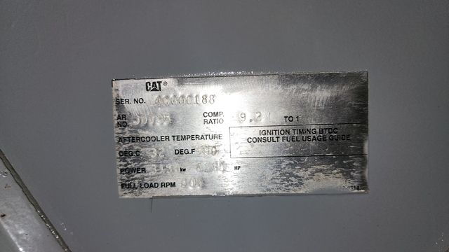 4735 HP @ 1000 RPM, Caterpillar #G3616, Natural gas compression