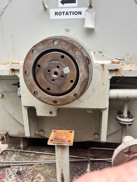 1306 KW, 3625 RPM, General Electric Induction Generator, 4160 Volts, Frame 8411Z, cont duty, weather - Image 2
