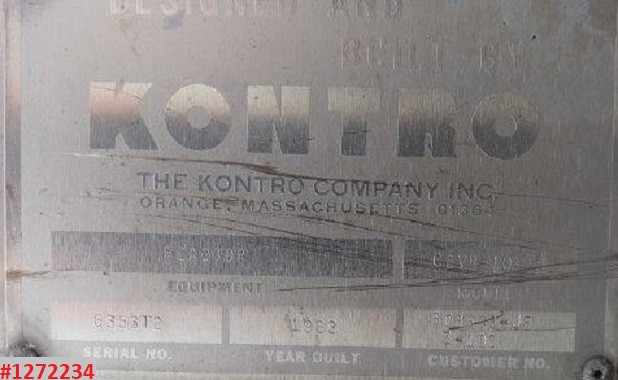 10 sq.ft. Kontro #CBVR-10, WFE, 316L Stainless Steel contacts, electric trace heated, vertical, 10 HP - Image 6
