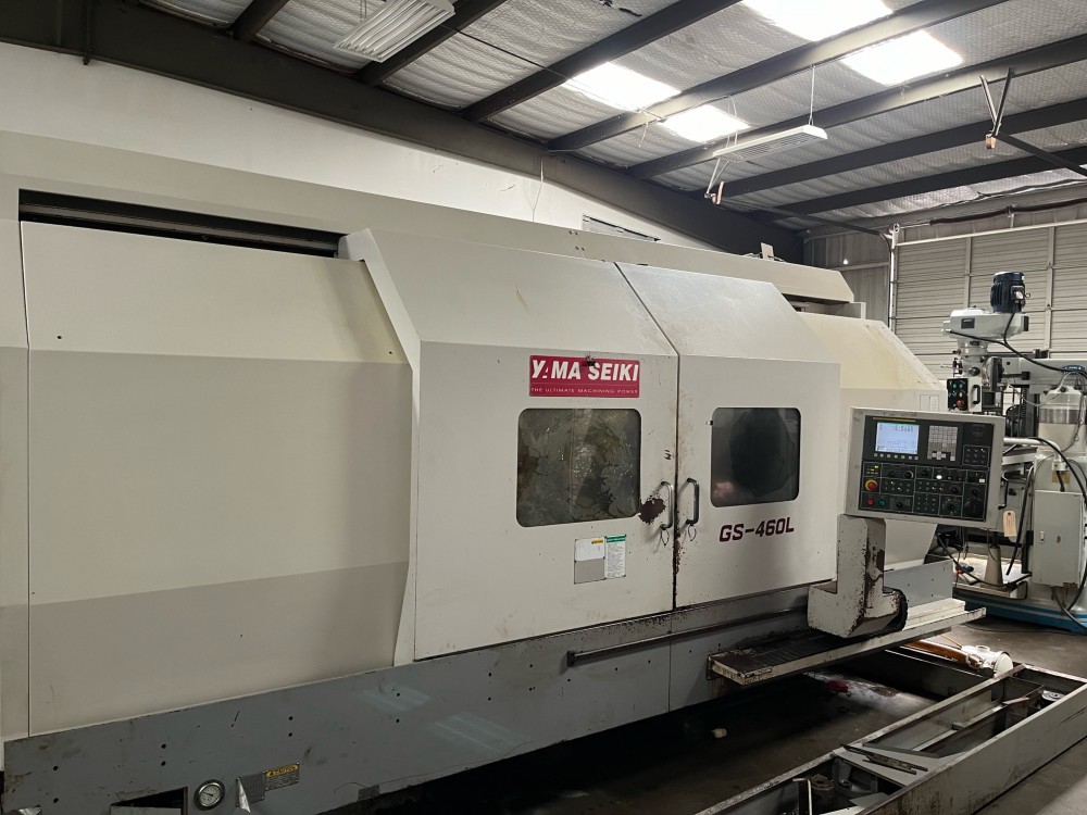 Yama Seiki #GS-460L, 29" swing x 79" CC, 8" spindle bore, 24" chuck, Fanuc Oi, 50 HP, 12 station turret - Image 1