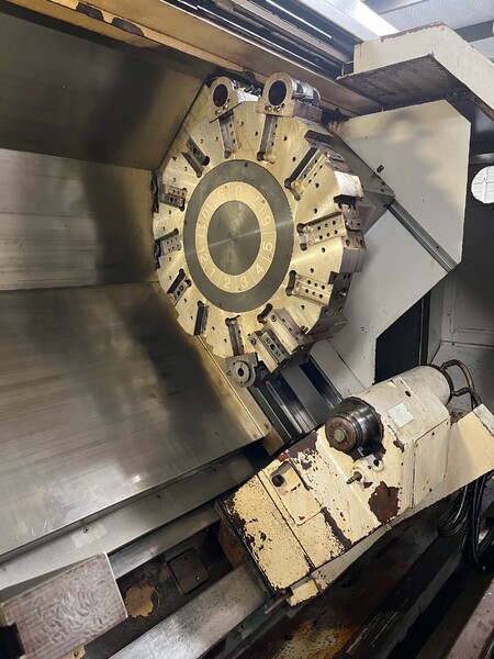Yama Seiki #GS-460L, 29" swing x 79" CC, 8" spindle bore, 24" chuck, Fanuc Oi, 50 HP, 12 station turret - Image 2