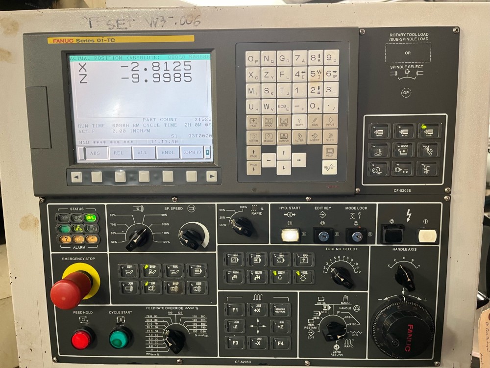 Yama Seiki #GS-460L, 29" swing x 79" CC, 8" spindle bore, 24" chuck, Fanuc Oi, 50 HP, 12 station turret - Image 4