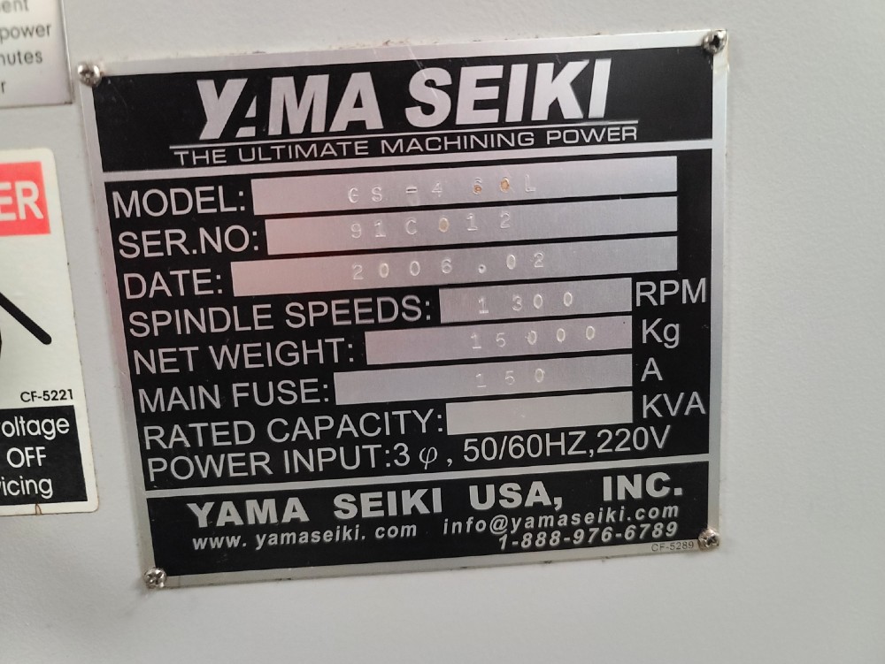 Yama Seiki #GS-460L, 29" swing x 79" CC, 8" spindle bore, 24" chuck, Fanuc Oi, 50 HP, 12 station turret - Image 6