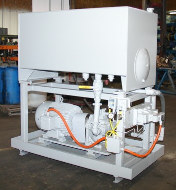 25 HP Racine, w/volume control, 1200 RPM, 41 gpm, 1000 psi, 240 gallon tank, #1389 - Image 1