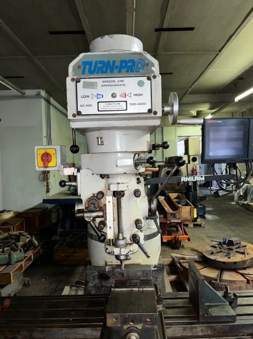 Meehanite #100-1949/Turn-Pro, vertical mill, 9" x49" servo power table, Anilam Wizard, 1998 - Image 4