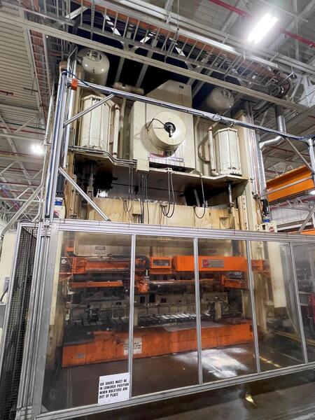 1330 Ton, Niagara #SE4-1330-186-84, straight side double crank mechanical metal stamping transfer press, 24" - Image 3
