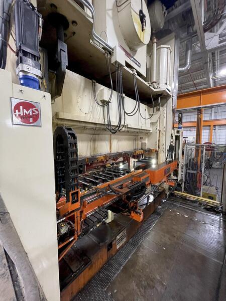 1330 Ton, Niagara #SE4-1330-186-84, straight side double crank mechanical metal stamping transfer press, 24" - Image 4