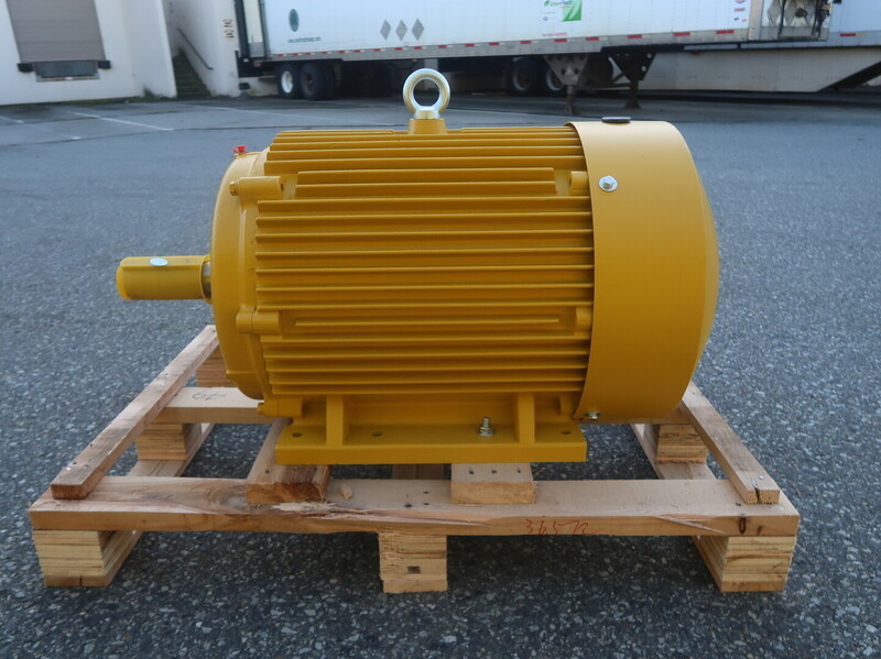 40 HP 1200 RPM OMEC OMN-364T-6, Frame 364T, continuous duty, 600 Volts, new surplus - Image 2