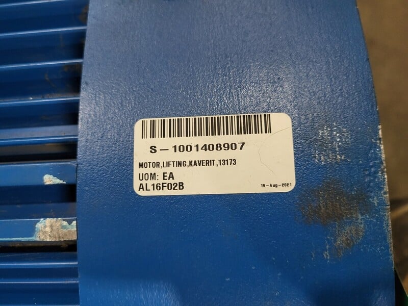 HP RPM Kaverit Cranes / Konecranes, electric lifting motor for cranes, new surplus - Image 4