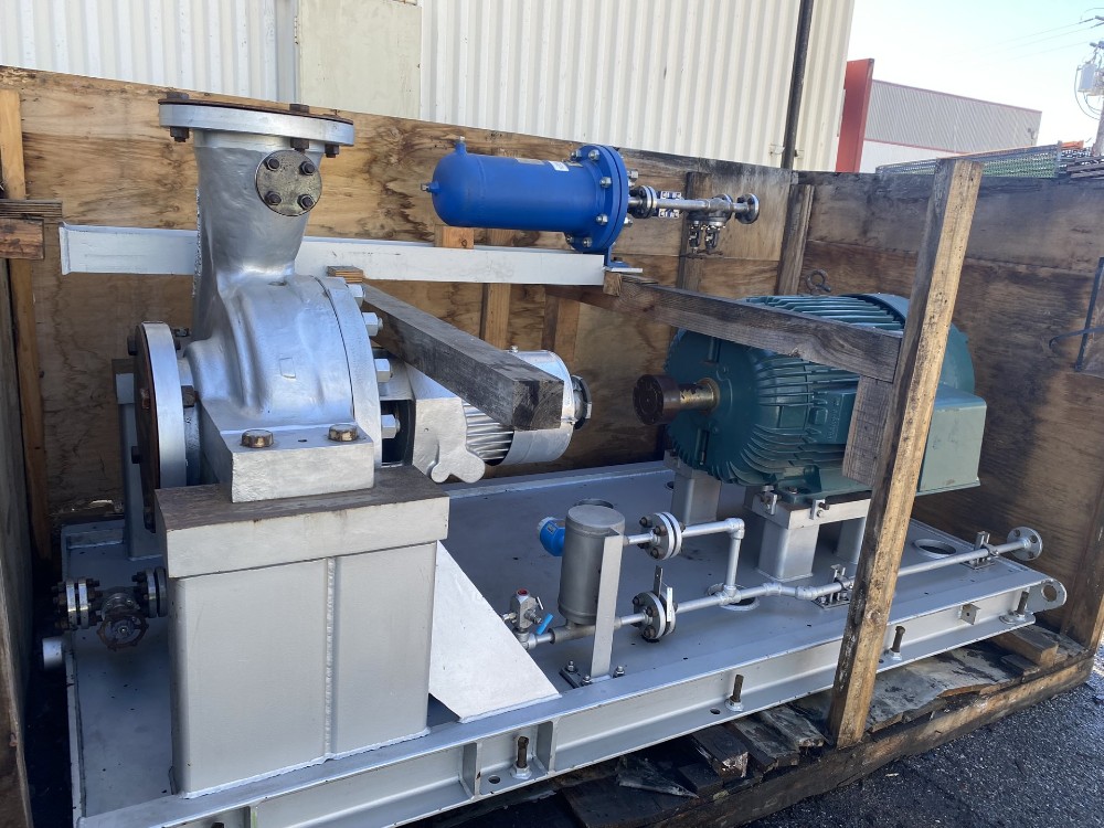 1965 GPM, Sulzer centrifugal process pump, 100 HP Reliance motor, new, never used - Image 2