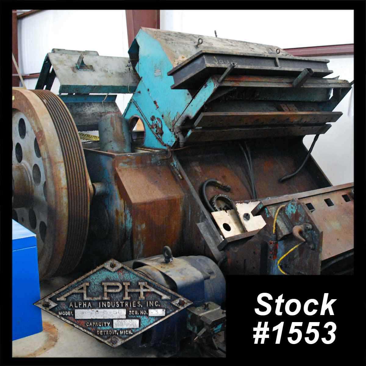 5" x .187" Alpha #IR20-3-56, flying, single cut die set, 200 FPM, 50 HP, #1553 - Image 1