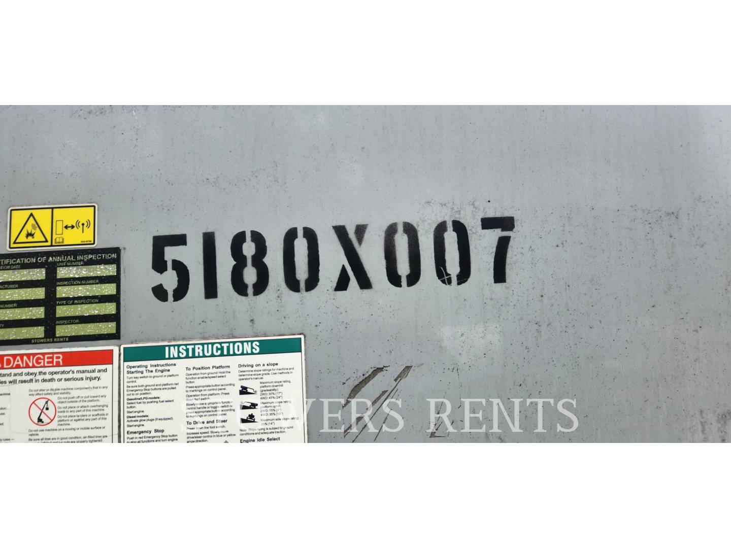 Genie Industries #Z80DX, boom lift, 8' platform, 4851 hours, S/N Z8014-4939, 2014 - Image 5
