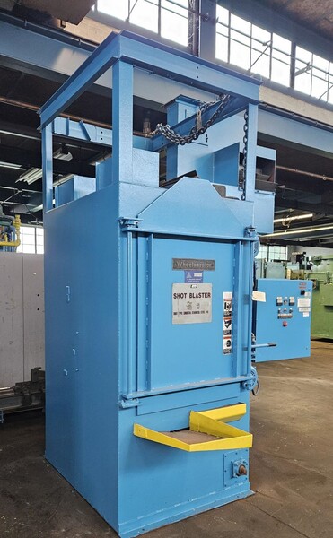 Wheelabrator #WS-210S, spinner hanger shot blaster, 34" x56" x52", 2 blast wheels, 10 HP - Image 2