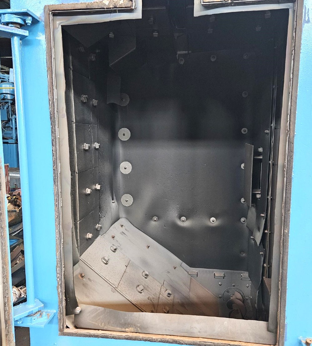 Wheelabrator #WS-210S, spinner hanger shot blaster, 34" x56" x52", 2 blast wheels, 10 HP - Image 4
