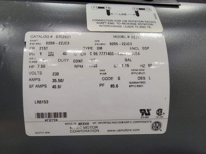 28 cfm, 175 psi, King Canada #KC-7180V3-MS, High Output 7.5 Peak HP, 80 gallon air compressor, new - Image 5