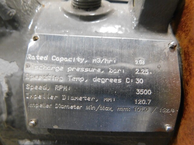 Flowserve / Durco #MK3, self primer pump, 5 HP, 3505 RPM, 316 Stainless Steel, 3 phase, new - Image 8