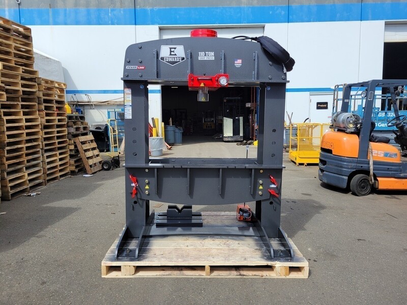 110 Ton, Edwards, shop press, 12.25" stroke, 4" cylinder, 37-7/16" x 48" bed, 2022 - Image 1