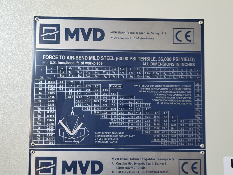 135 Ton, MVD iBend #A135-3100, CNC hydraulic press brake, 10' overall, 102.36" between housing, 8.27" stroke - Image 4