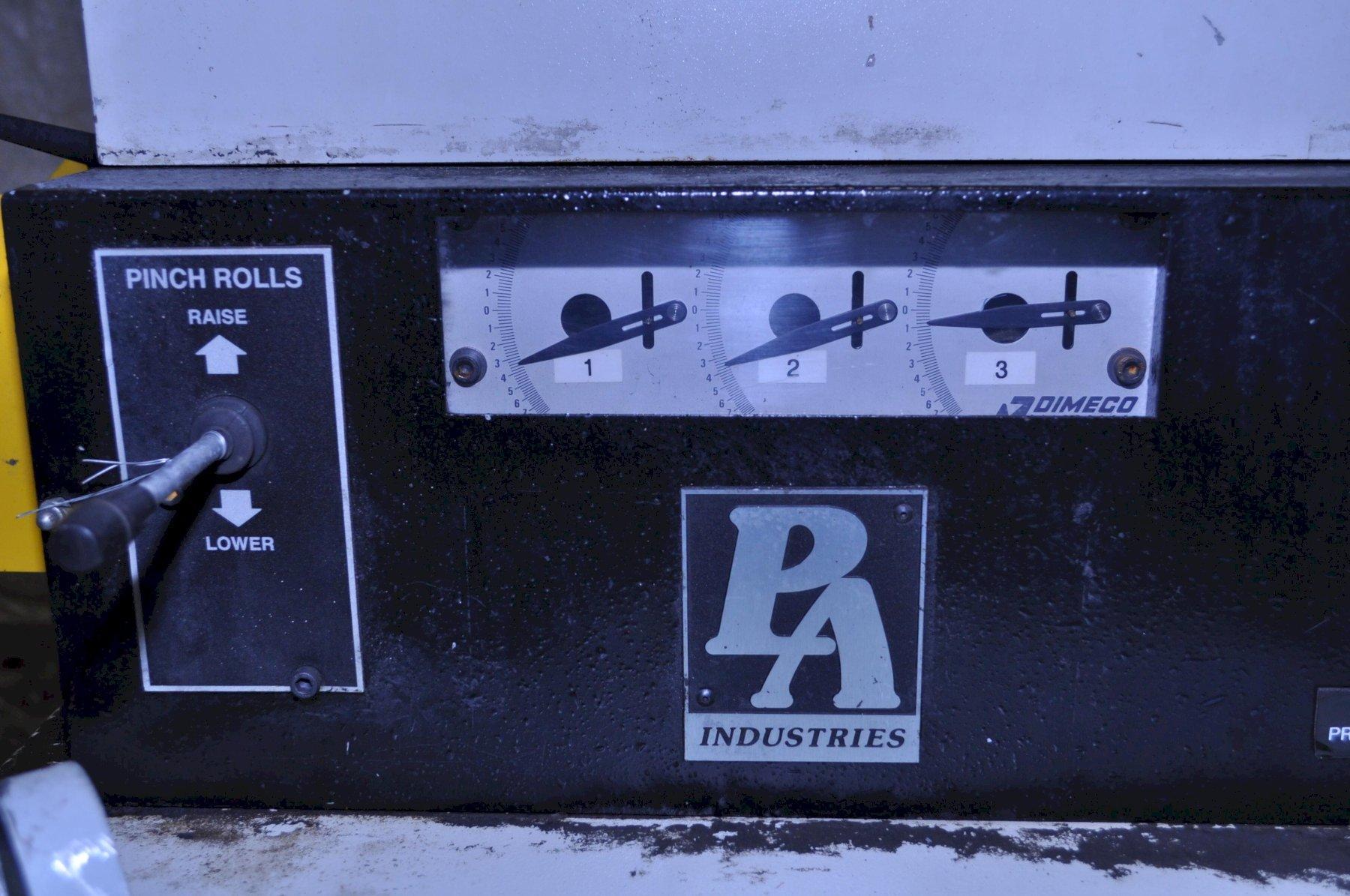 8" x .135" PA Industrial, straightener, 7 roll straightener, entry & exit pinch rolls, air lift, jogging - Image 6