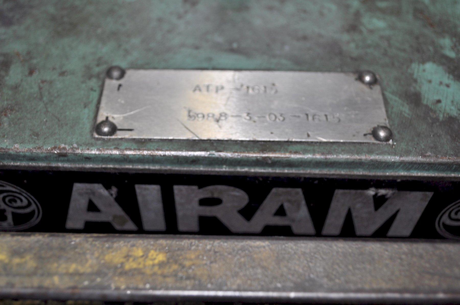 60 Ton, Airam #ATP-1615, cut-off press, 3 stroke, 13.3"Shut Height, 36" x32"bed, 235 SPM, adj tilt base - Image 10