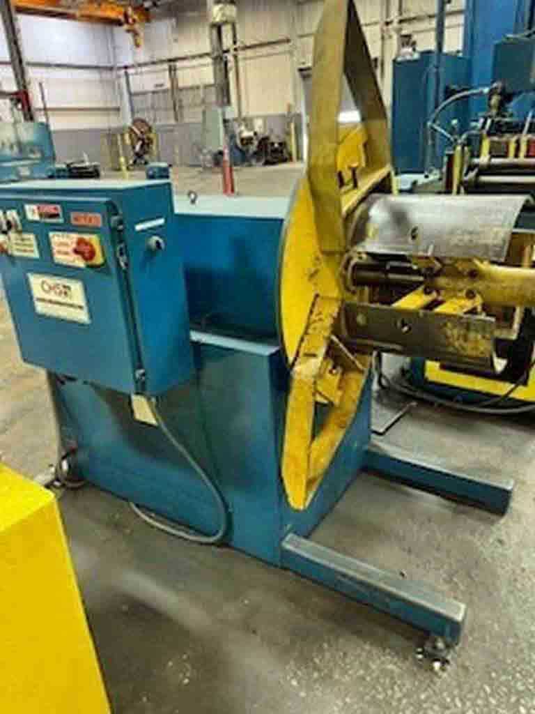 6000 lb. Minster / CHS #R40-12, uncoiler, 12" width, 60" O.D., 20"-25" ID, hydraulic expansion, 3-leaf - Image 2