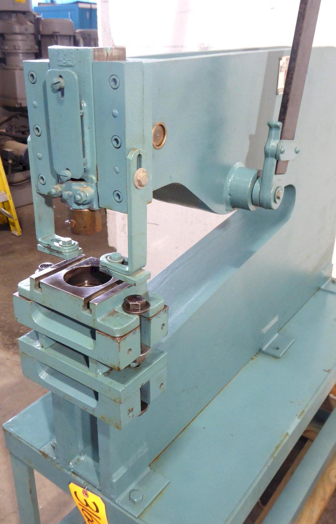 8 Ton, Whitney Jensen #34, lever press/punch, 24" throat - Image 6