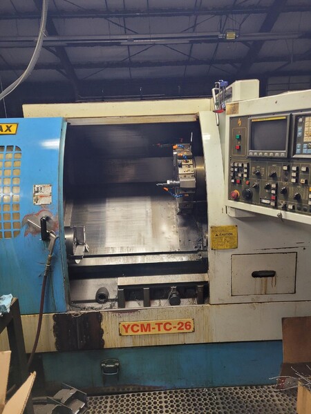 Supermax #YCM-TC-26, turning center, Fanuc controls, 18.5" swing x 25.5" cc, 1999 - Image 1