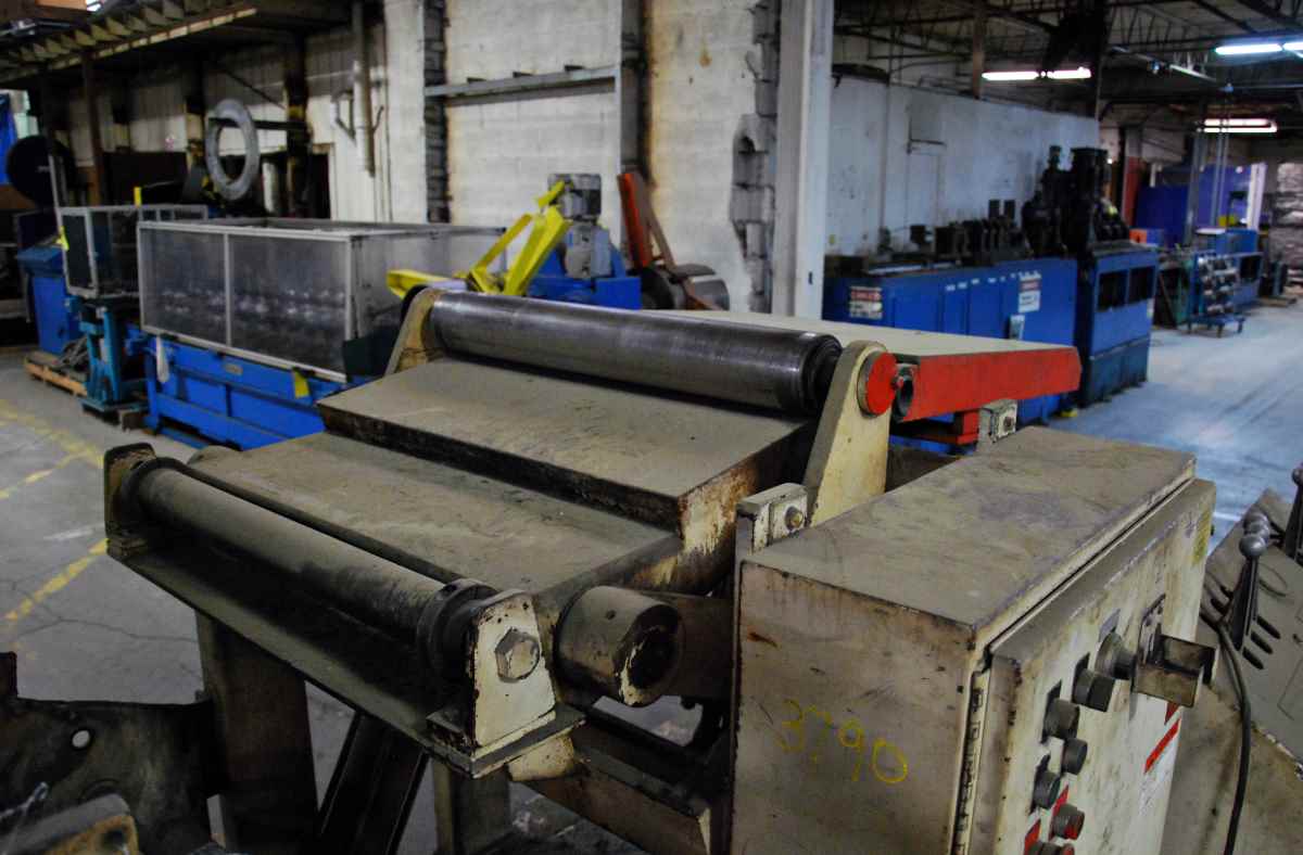 24" American Steel Line, coil peeler, 10000 lb., exit guide rolls, 1989 - Image 3