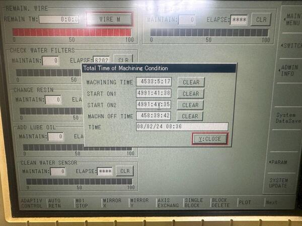 Mitsubishi #MD+PRO-II/BA8, CNC wire Electrical Discharge Machine, 12.598"X, 9.843"Y, 8.661"Z, 1.26"U & V - Image 3