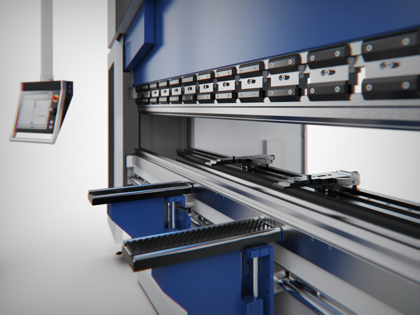 320 Ton, MVD #D320-3700, iBend CNC hydraulic press brake, ESA S 650 CNC Control Unit - Image 2