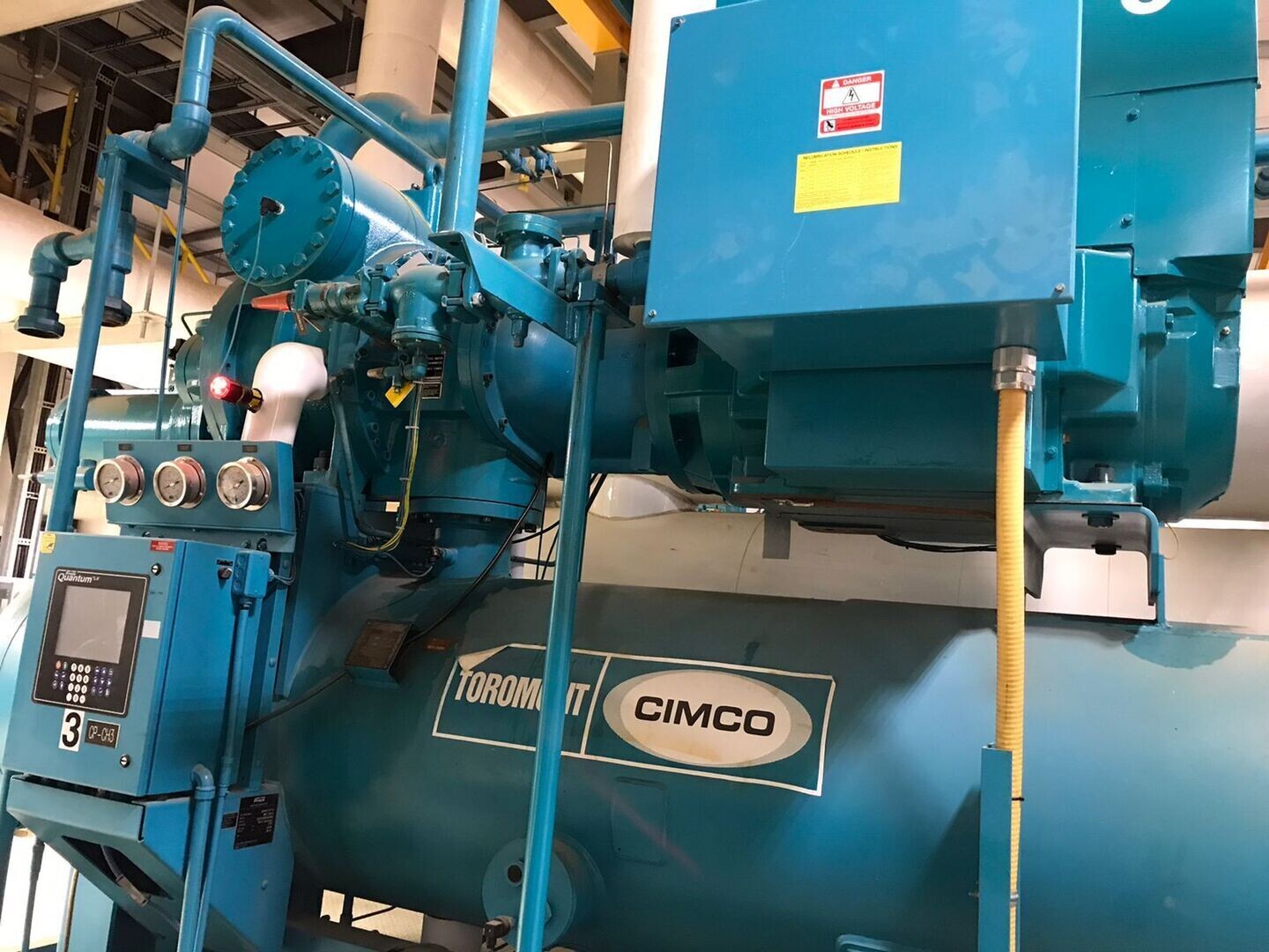 2347 cfm, 300 psig, Frick #RWF-II-399H, Rotary Screw Compressor, Aircooled Condenser Package, 800 HP, 2010 - Image 4