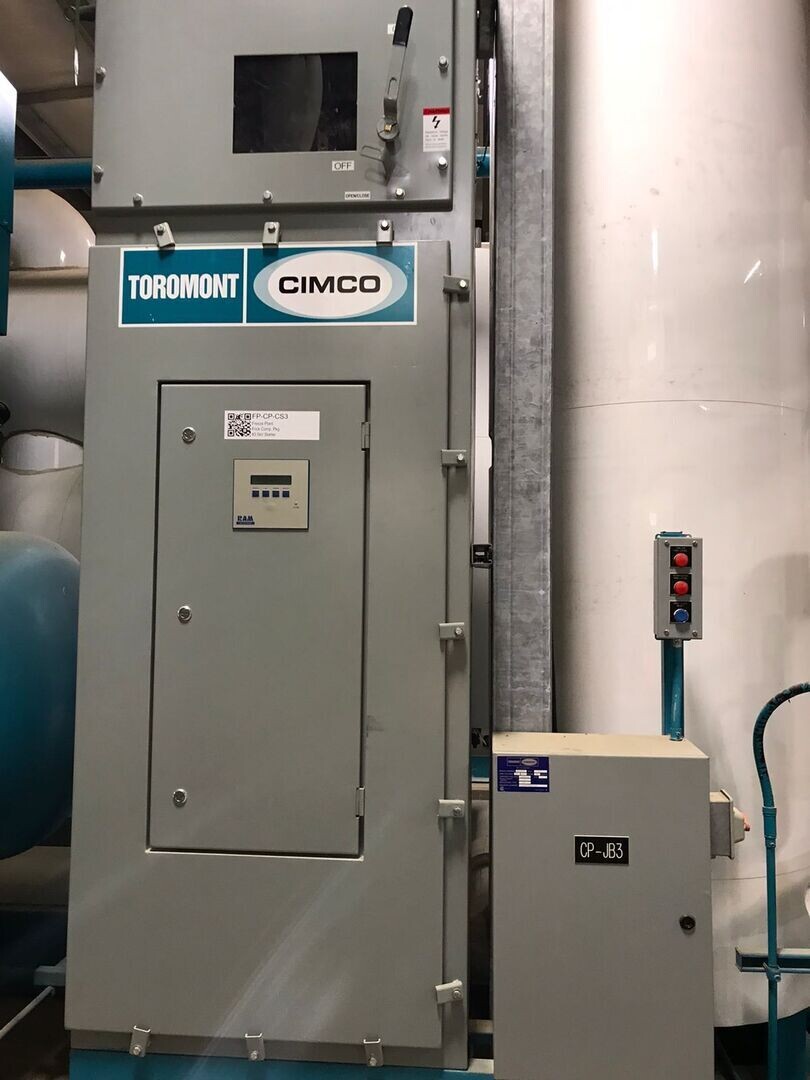 2347 cfm, 300 psig, Frick #RWF-II-399H, Rotary Screw Compressor, Aircooled Condenser Package, 800 HP, 2010 - Image 8